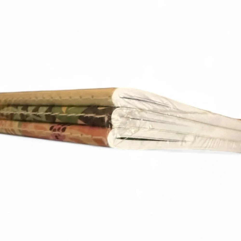 Steel Mill & Co. Mint Floral Lined Stitch Bound Notebook Set of Three 8.5